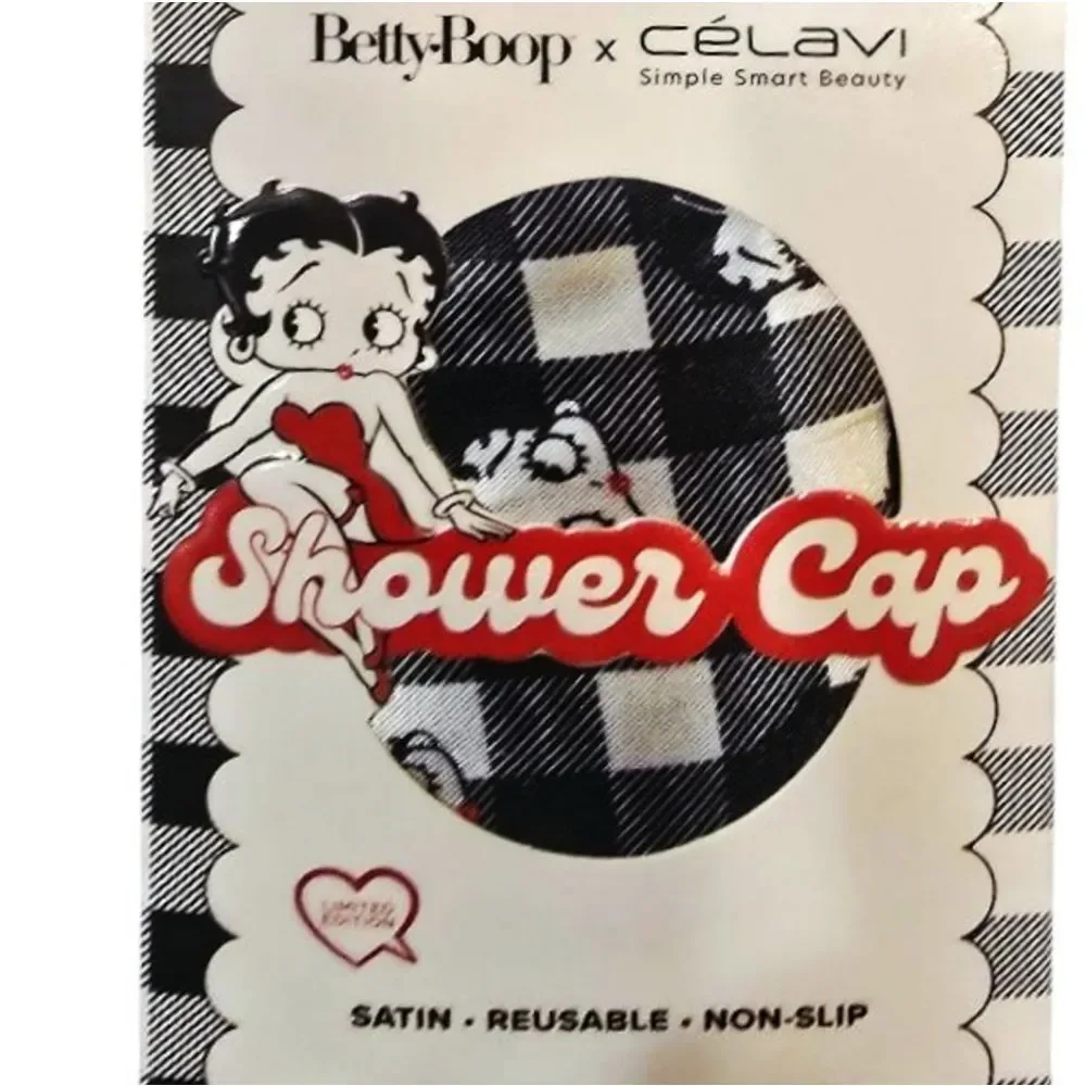 Celavi X Betty Boop Logo Gingham‎ Shower Cap